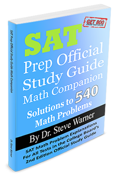 SAT Prep Official Study Guide Math Companion Front Cover
