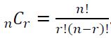 The combination formula